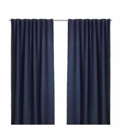 Dark Blue Curtains Set